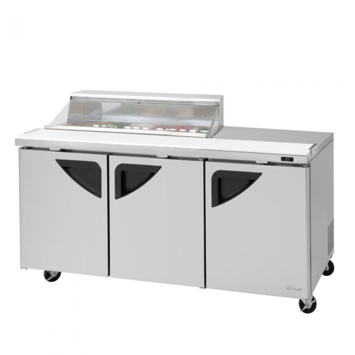 Turbo Air TST-72SD-12S-N-CL Super Deluxe Sandwich/Salad Unit with Three Sections 23.0 cu. ft