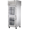 True STR1RPT-2HG-1S-HC Pass-Thru Half Glass Front/Solid Rear Swing Doors Refrigerator