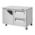 Turbo Air TUR-48SD-D2-N Super Deluxe Undercounter Refrigerator Two Section, 12.2 cu.ft.