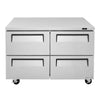Turbo Air TUR-48SD-D4-N Super Deluxe Undercounter Refrigerator Two Section