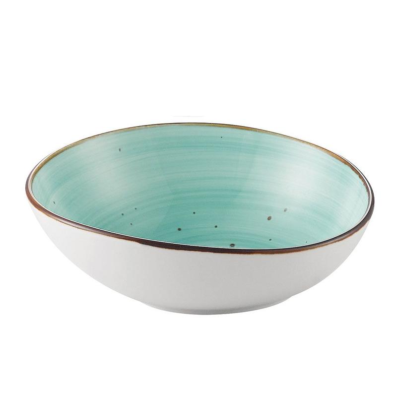 CAC Chinaware Tucson Soup/Salad Bowl Turquoise 20oz 7 1/2"
