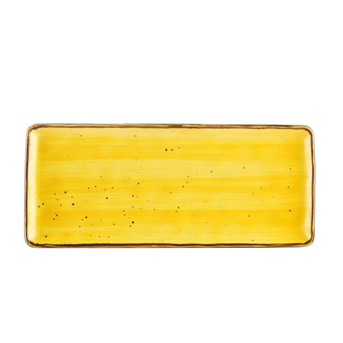 CAC Chinaware Tucson Rect. Platter Sunflower 12"