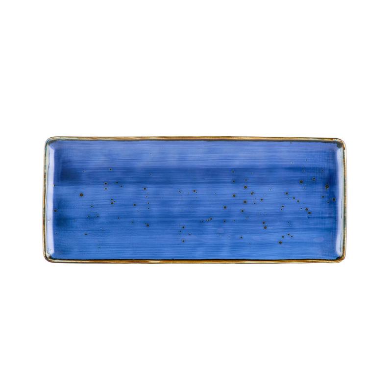 CAC Chinaware Tucson Rect. Platter Starry Night Blue 14"