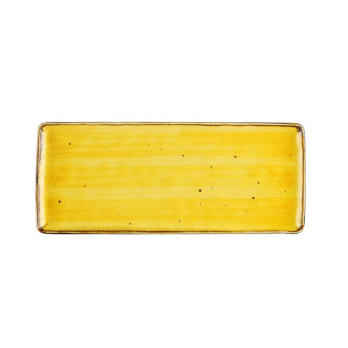 CAC Chinaware Tucson Rect. Platter Sunflower 14"
