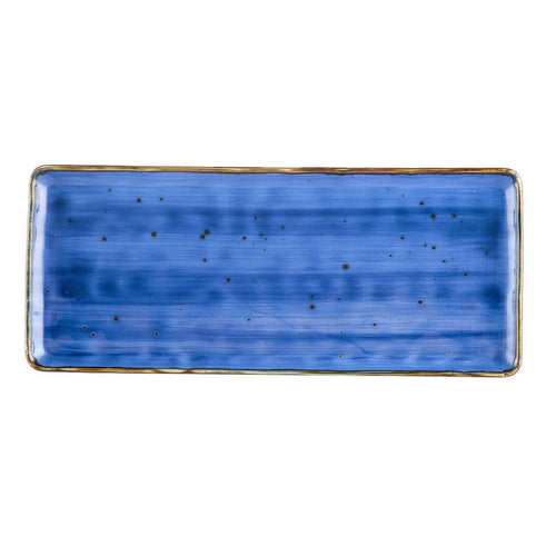CAC Chinaware Tucson Rect. Platter Starry Night Blue 16"