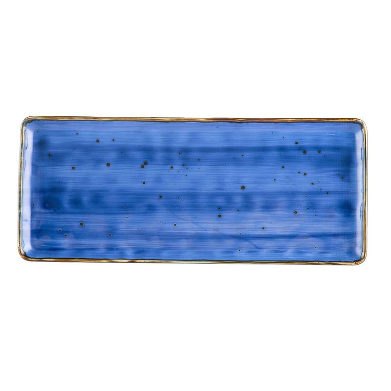 CAC Chinaware Tucson Rect. Platter Starry Night Blue 16"
