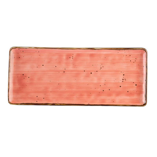 CAC Chinaware Tucson Rect. Platter Coral 16"