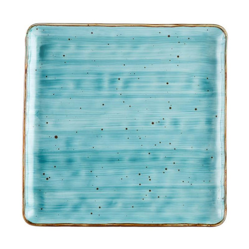 CAC Chinaware Tucson Square Plate Turquoise 12"