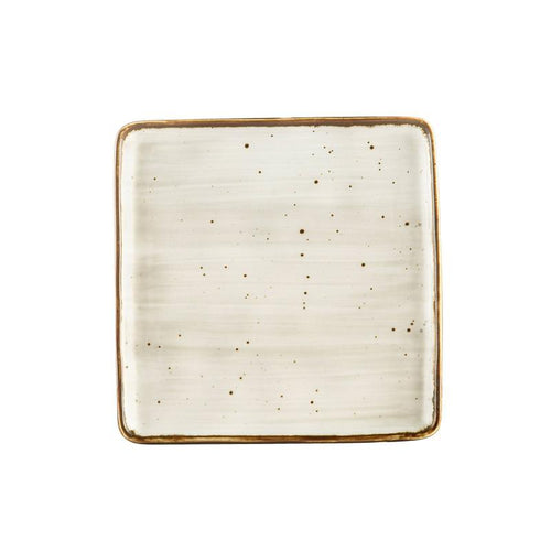CAC Chinaware Tucson Square Plate Desert Beige 8 1/4"