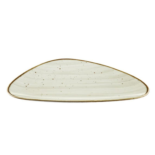 CAC Chinaware Tucson Triangular Plate Desert Beige 13 1/8"