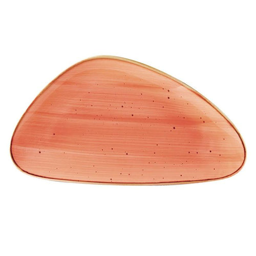 CAC Chinaware Tucson Triangular Plate Coral 13 1/8"