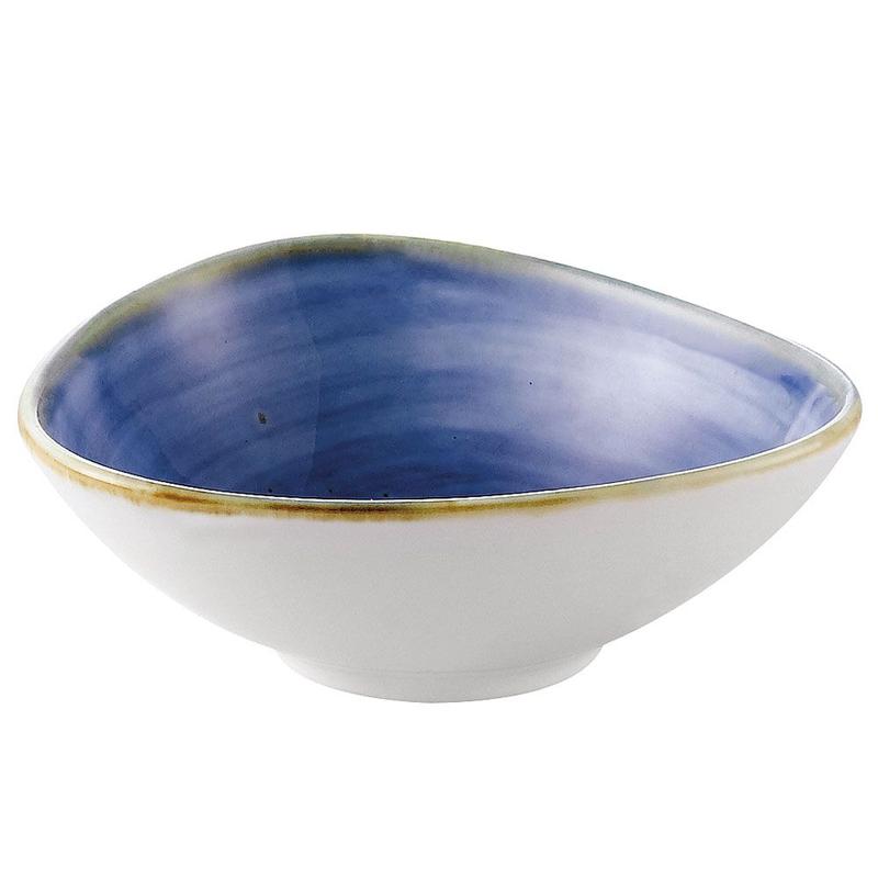 CAC Chinaware Tucson Triangular Bowl Starry Night Blue 6oz 4 3/4"