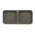 Thunder Group Melamine Western 4 oz, 6" x 3", Twin Sauce Dish, Classic Stone Grey,1 doz