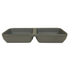Thunder Group Melamine Western 4 oz, 6" x 3", Twin Sauce Dish, Classic Stone Grey,1 doz