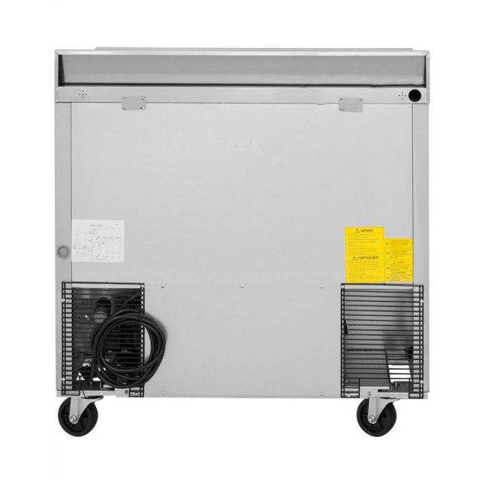 Turbo Air Super Deluxe Worktop Refrigerator TWR-36SD-N6, Two-section