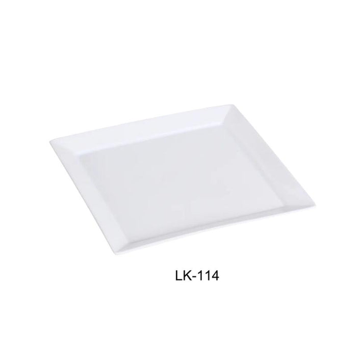 Yanco LK-114 Lion King 14″ Square Plate, China, Bone White (1Dz)