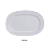 Yanco MM-94 14" X 10" Rectangular Platter, Embossed Pattern Bone, White Durable China, Pack of 12 (1 Dz)