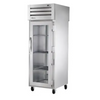 True STR1RPT-1G-1S-HC Pass-Thru Glass Front/Solid Rear Swing Doors Refrigerator