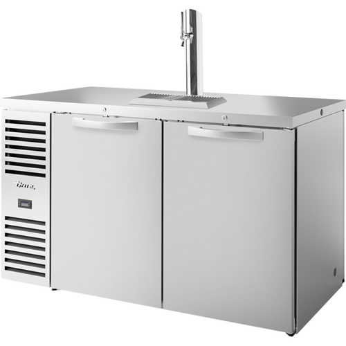 True TDR60-PTSZ1-L-S-SS-SS-1 Pass-Thru Single Zone Refrigerator with Left Side Refrigeration System. Stainless Exterior and Solid Swing Doors