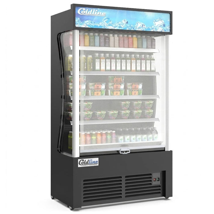 Coldline AOC-46-B 46-inch black open-air refrigerated merchandiser