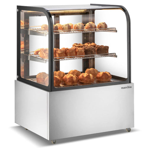 Marchia MH36 36-inch curved glass heated display warming case