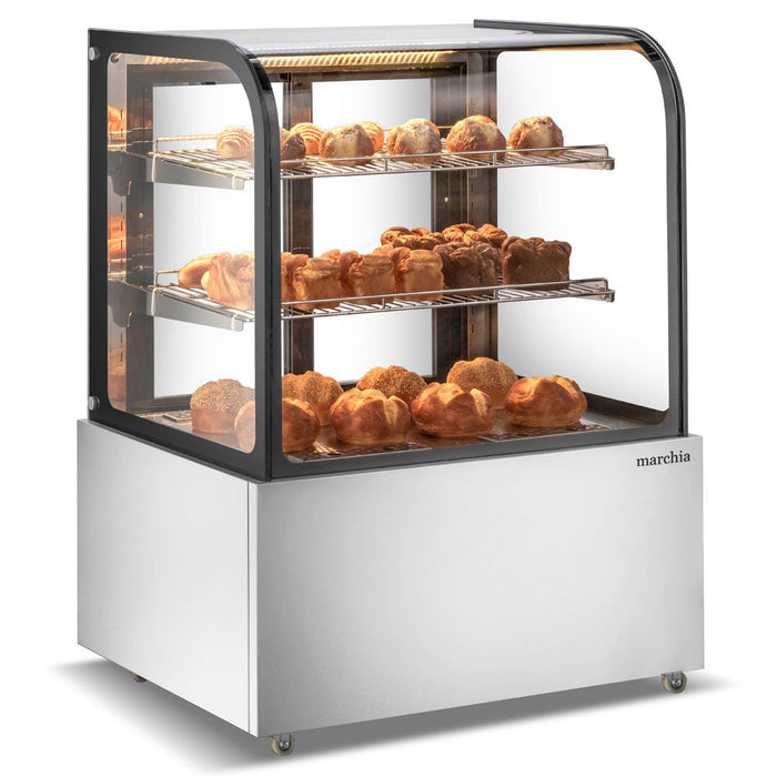 Marchia MH36 36-inch curved glass heated display warming case