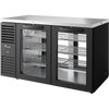 True TBR60-PTSZ1-L-B-GG-GG-1 Pass-Thru Single Zone Refrigerator with Left Side Refrigeration System. Black Exterior and Glass Swing Doors