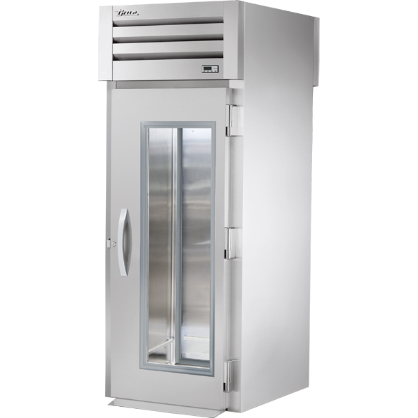 True STG1RRT-1G-1S-HC Roll-Thru Glass Front/Solid Rear Swing Door Refrigerator