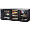 True TBB-4G-HC-LD Glass Swing Door Back Bar Cooler with LED Lighting & Hydrocarbon Refrigerant