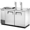True TDD-2CT-S-HC Solid Swing Door Stainless Steel Club Top Direct Draw Beer Dispenser with Hydrocarbon Refrigerant