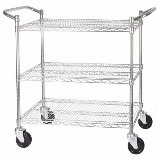 VCCD SERIES, 3-Tier Wire Shelving Cart by Winco (Case Pack of 1) - Available in Different Sizes