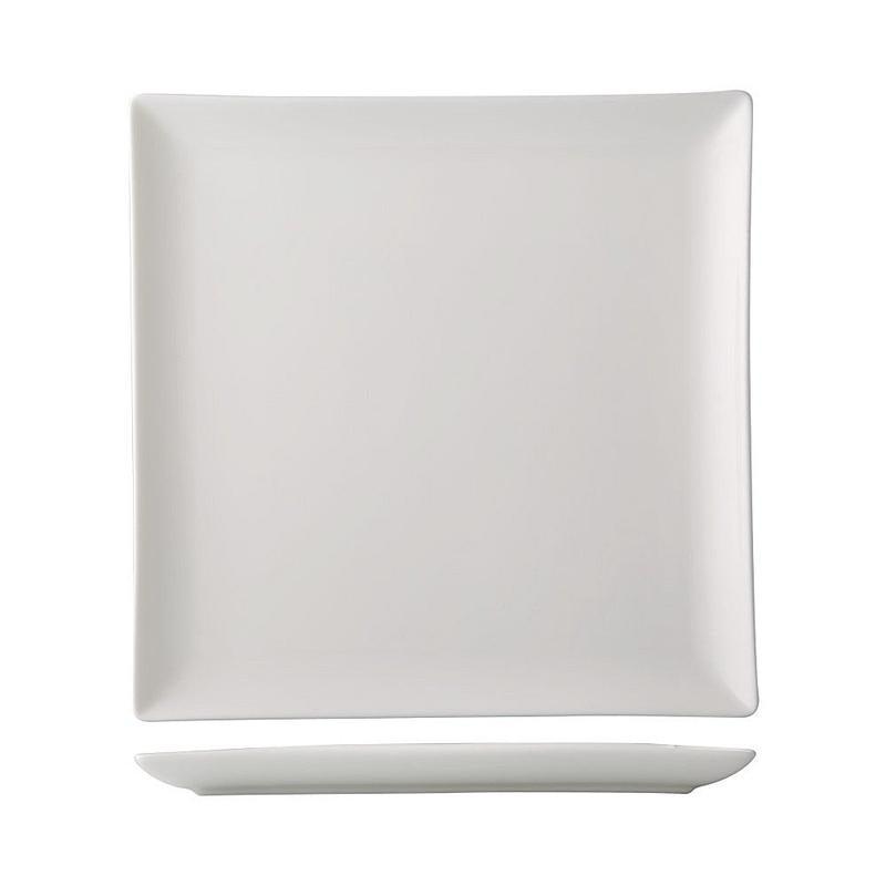 CAC Chinaware Victoria Deep Coupe Square Plate