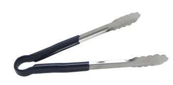 Adcraft SEP Stainless Steel Scallop Tongs with Color-Coded PVC Handle