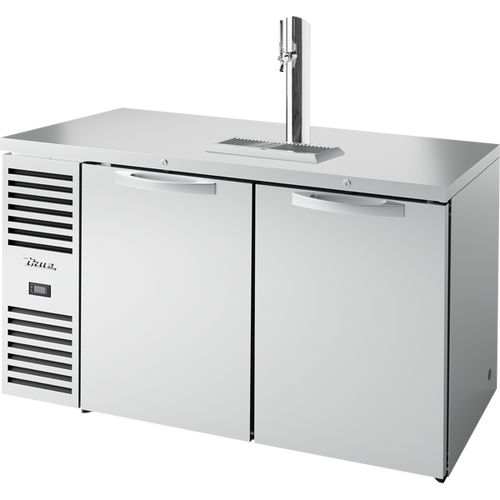 True TDR60-RISZ1-L-S-SS-1 Reach-In Single Zone Refrigerator with Left Side Refrigeration System. Stainless Exterior and Solid Swing Doors