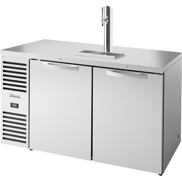 True TDR60-RISZ1-L-S-SS-1 Reach-In Single Zone Refrigerator with Left Side Refrigeration System. Stainless Exterior and Solid Swing Doors