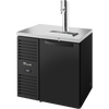 True TDR32-RISZ1-L-B-S-1 Reach-In Single Zone Refrigerator with Left Side Refrigeration System. Black Exterior and Solid Swing Doors