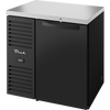 True TBR32-RISZ1-L-B-S-1 Reach-In Single Zone Refrigerator with Left Side Refrigeration System. Black Exterior and Solid Swing Doors