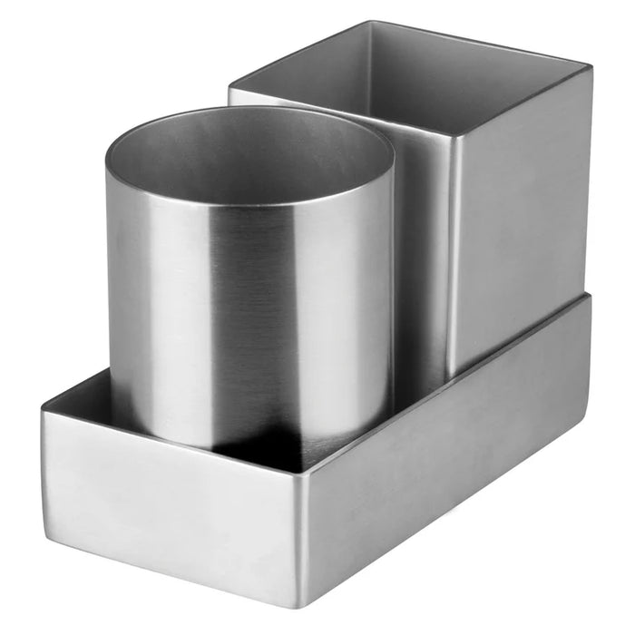 DDSG-301S - Round & 2" Square Sugar Packet Holder Set, Stainless Steel by Winco