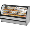 True TGM-DC-77-SC/SC-S-W Fixed Front Curved Glass, Solid Colored End Dry Case