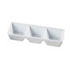 Yanco ML-737 7" X 2 1/2" X 1 1/4" Three Divided Tray, Super White, High Quality Porcelain 1.5 Oz Each, Pack of 24 (2 Dz)