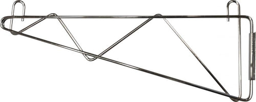 Omcan Chrome Wall Bracket for Wire Shelving, Multiple Sizes