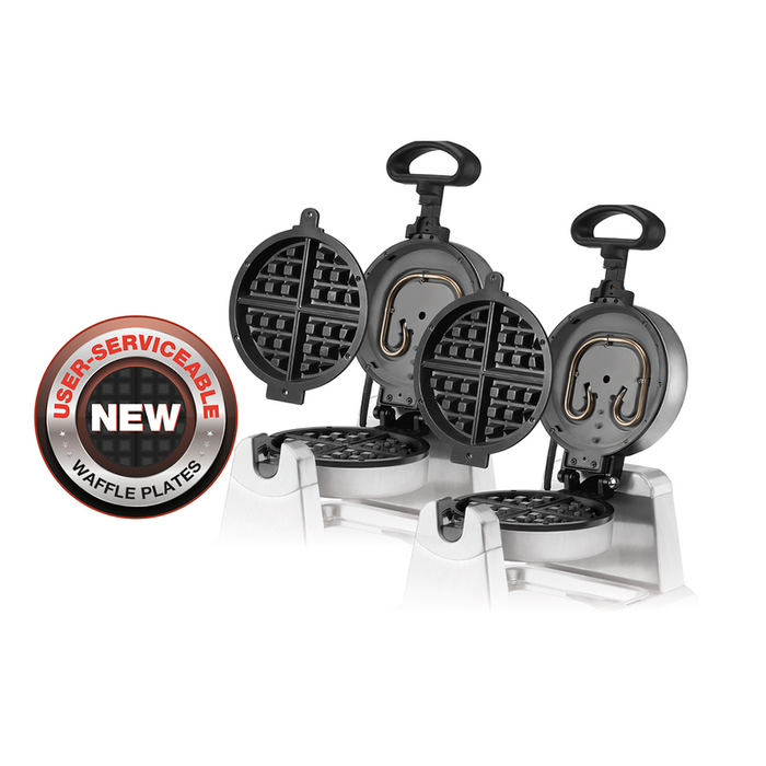 Waring Waffle,Side-By-Side Single Belgian Waffle Maker – 120V 2400W