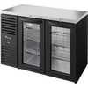 True TBR48-RISZ1-L-B-GG-1 Reach-In Single Zone Refrigerator with Left Side Refrigeration System. Black Exterior and Glass Swing Doors