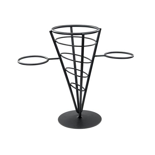 Winco WBKH-5 Single Cone French Fry Holder, Black Wire (Price/Piece)