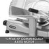 Waring WCS220SV Prep Food slicer,8.5" Professional Food Slicer, Silver