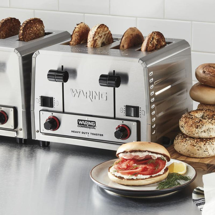 Waring Toaster Heavy-Duty 4-Slot Switchable Bread & Bagel Toaster
