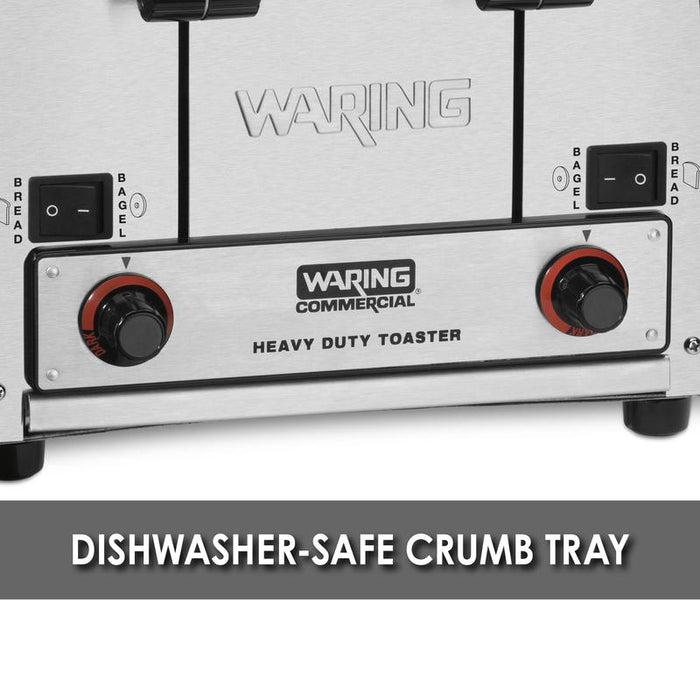 Waring Toaster Heavy-Duty 4-Slot Switchable Bread & Bagel Toaster