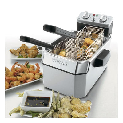 Waring WDF1000 Deep Fryer Heavy-Duty 10 lb. Deep Fryer – 120V