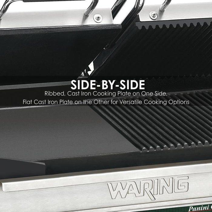Waring Griddle,Double Italian-Style Panini/Flat Grill – 240V