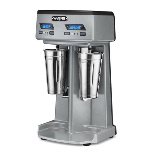 Waring WDM240TX 1 HP Heavy-Duty Double-Spindle Drink Mixer with Timer for Commercial Use